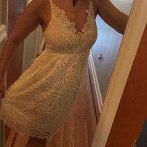 Pretty white lace sun dress!